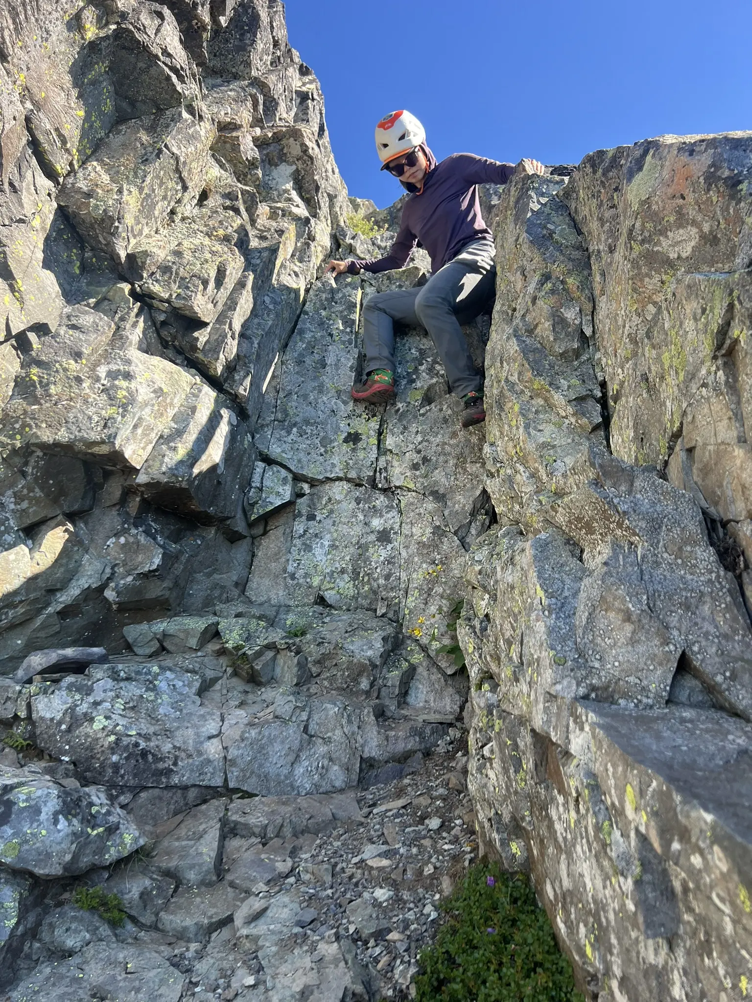 Crux class 3 Chimney (isn’t very hard)